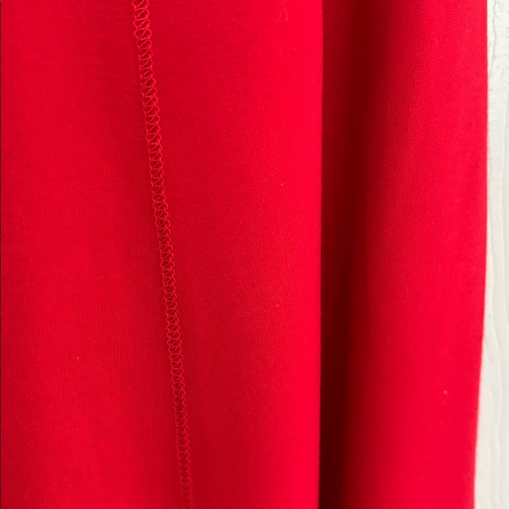 Classic Red Short-Sleeve Fit & Flare Dress - Picture 2 of 5